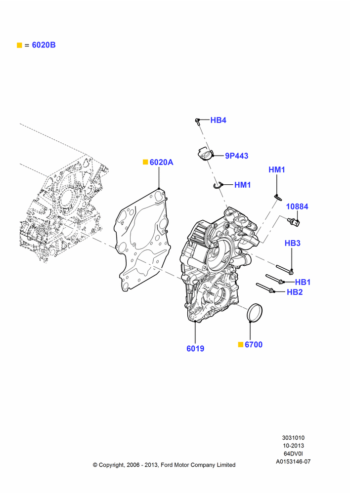 Timing Gear Covers, 6.4L Diesel V8 Twin Turbo