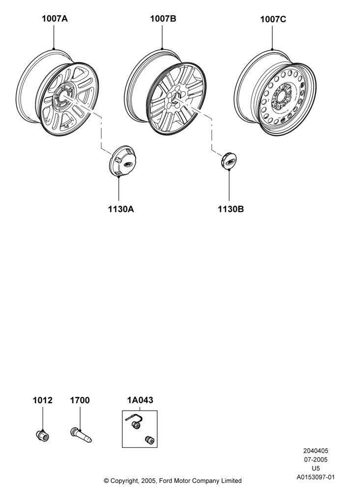 05J - Wheels, With 16" Wheels; 19/JUL/2005-16/DEC/2010
