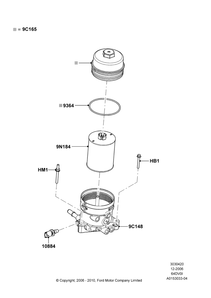 Fuel Filter, 6.4L Diesel V8 Twin Turbo