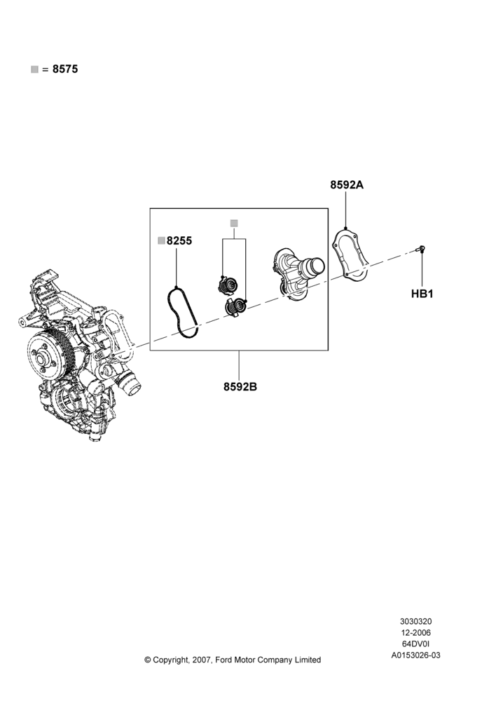 20 - Thermostat/Housing & Related Parts, 6.4L Diesel V8 Twin Turbo; 18/DEC/2006-12/FEB/2010