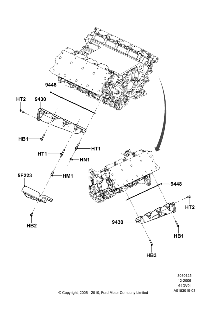 Exhaust Manifold, 6.4L Diesel V8 Twin Turbo