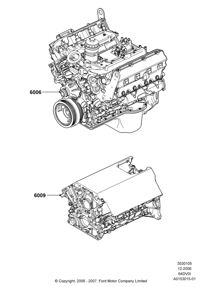 05 - Service Engine and Short Block, 6.4L Diesel V8 Twin Turbo; 18/DEC/2006-12/FEB/2010