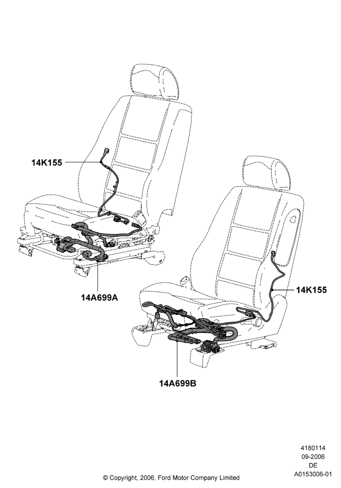 14B - Wiring - Seats, Mercury Division Derivative; 01/AUG/2005-02/JUN/2008