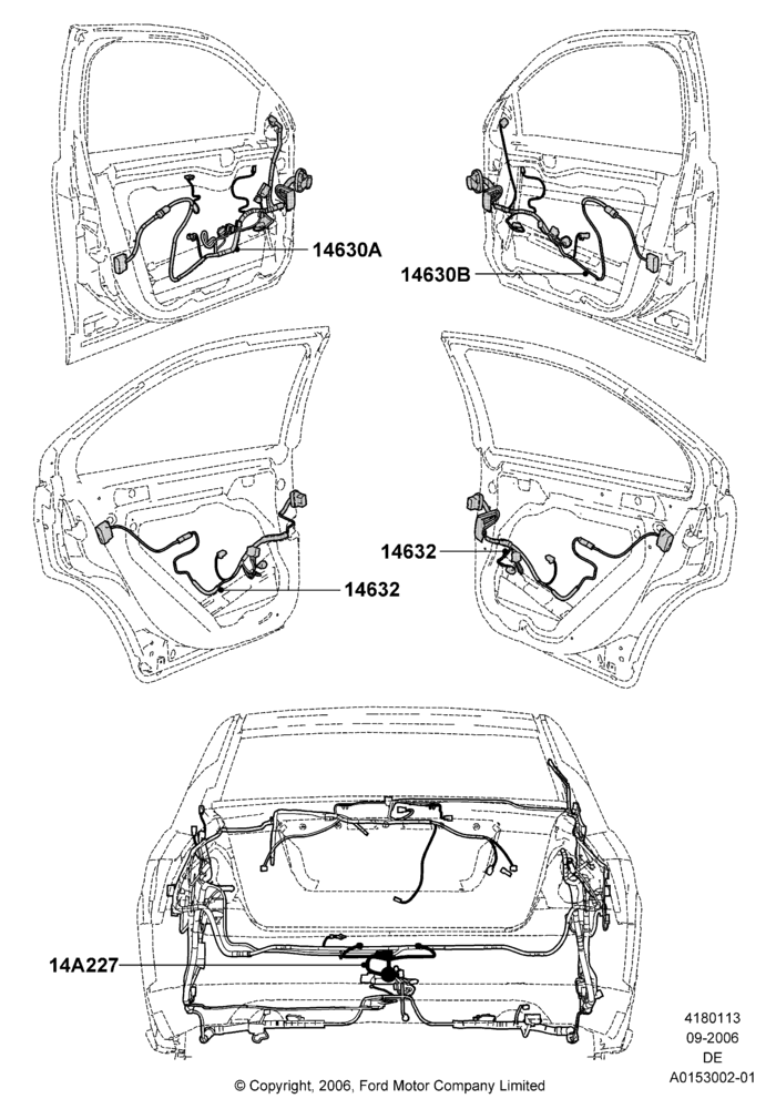 13D - Wiring - Body Closures, Ford Division Derivative; 30/AUG/2006-29/JUL/2012