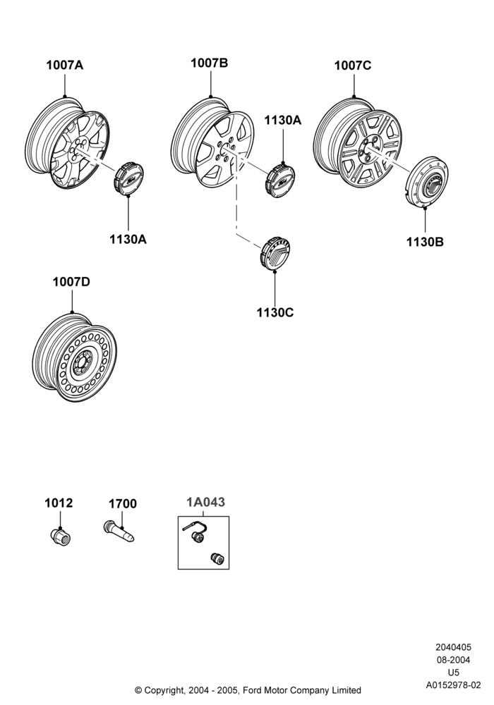 05H - Wheels, With 17" Wheels; 02/AUG/2004-19/JUL/2005