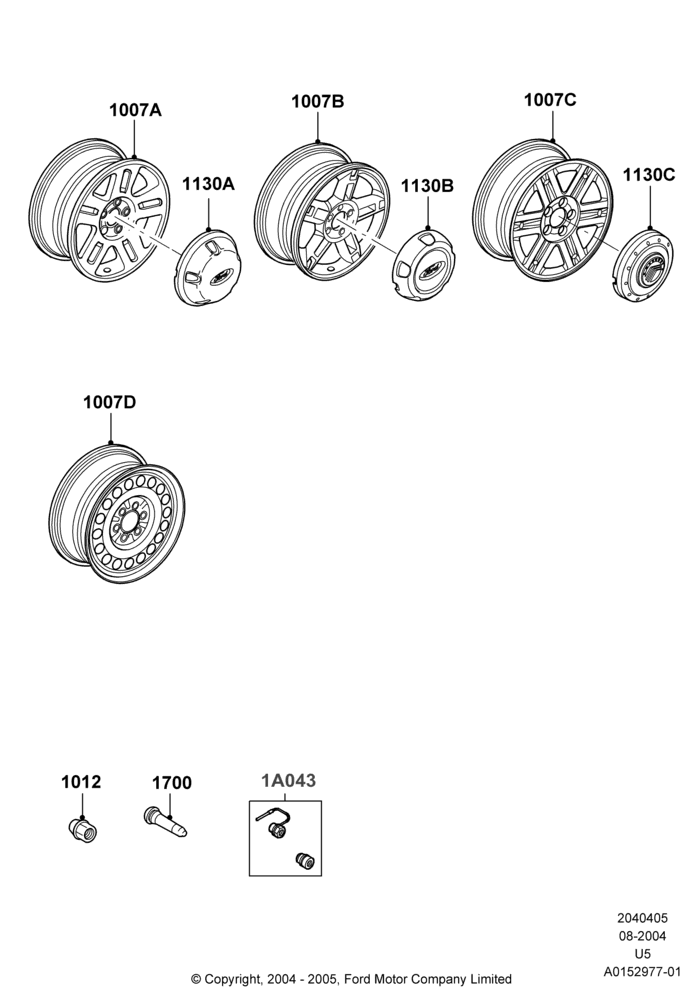 05G - Wheels, With 16" Wheels; 02/AUG/2004-19/JUL/2005