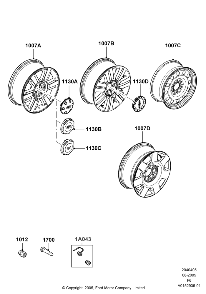 05G - Wheels, With 20" Wheels; 08/AUG/2005-17/JUL/2006