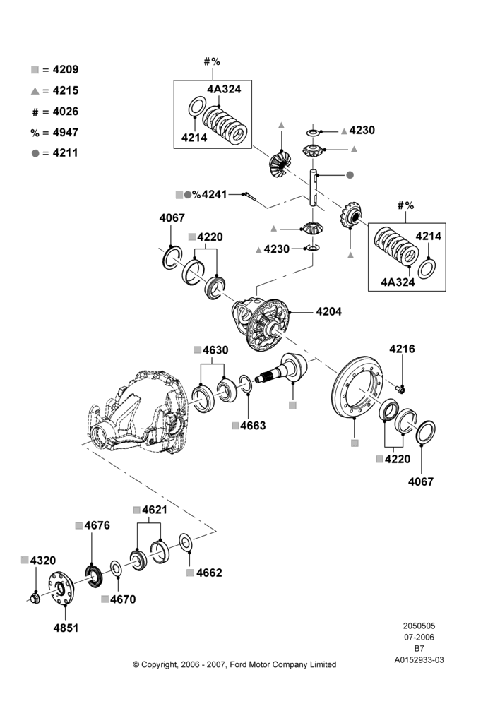 05F - Components - Rear Axle Diff & Carr., Rear Axle Limited Slip Differential; 02/AUG/2006-11/JUN/2007