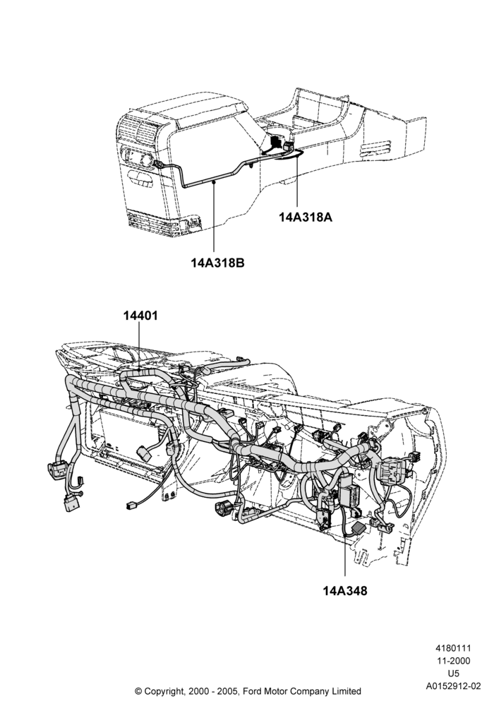 11A - Wiring - Dash And Floor Console, All LHD Territories; 13/NOV/2000-19/JUL/2005
