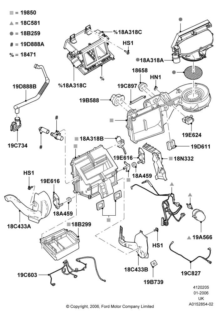 05B - Heater/Air Cond.External Components, Dual Zone Auto Temp Control A/C; 30/JAN/2006-29/OCT/2010