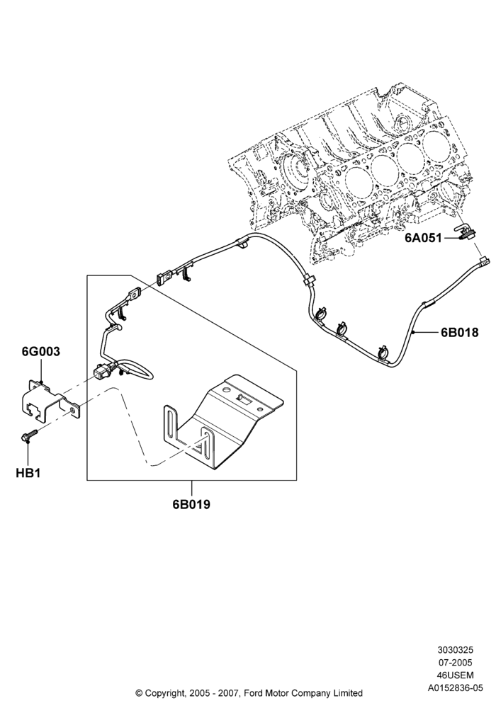 25A - Engine Heater, 4.6L 3V V8; 19/JUL/2005-16/DEC/2010