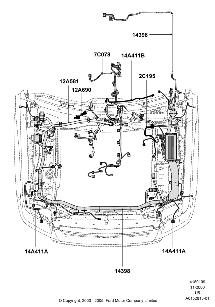 09A - Wiring - Engine And Transmission, All LHD Territories; 13/NOV/2000-19/JUL/2005