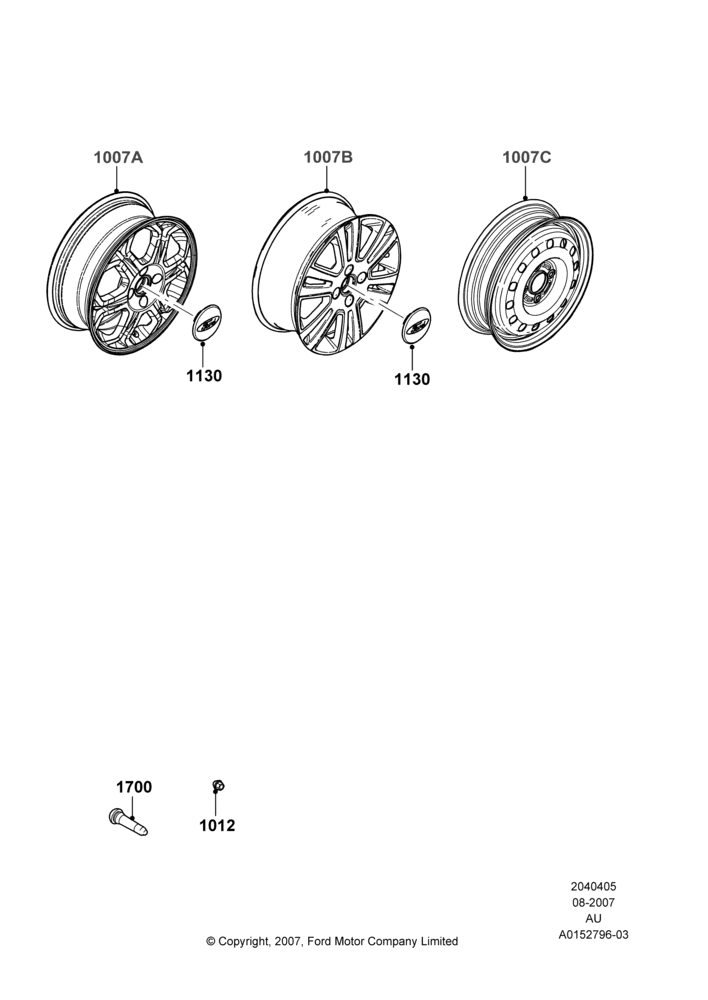 05J - Wheels, With 16" Wheels; 27/AUG/2007-20/JUL/2009