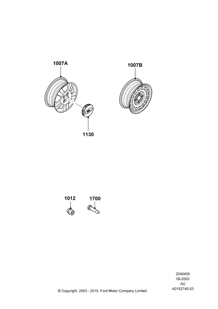 05C - Wheels, With 16" Wheels; 04/SEP/2003-05/APR/2004