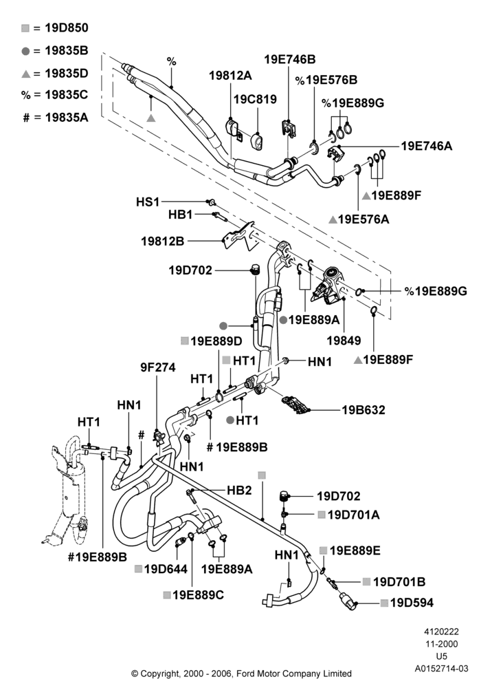 22G - Air Conditioning System, (-)"GCC"Gulf Cooperative Countries, All 8 Cylinder Gas Engines, Less Aux Overhead Heater And A/C, RHD; 13/NOV/2000-19/JUL/2005