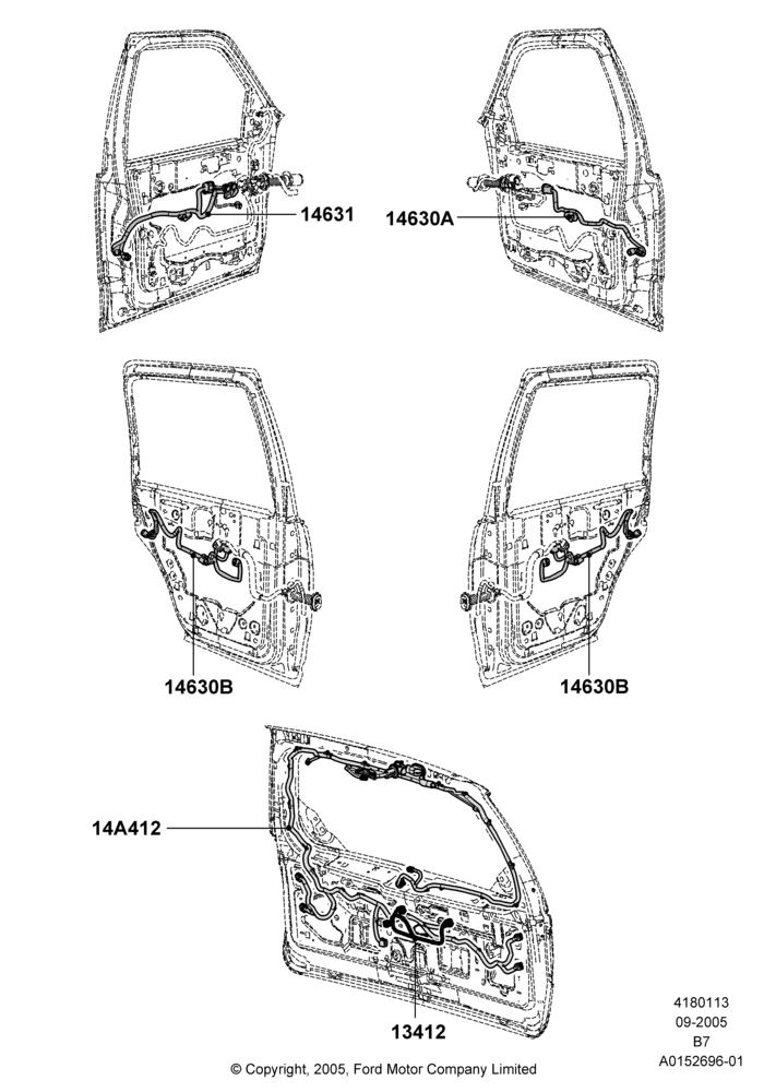 13A - Wiring - Body Closures; 18/MAR/2002-02/AUG/2006
