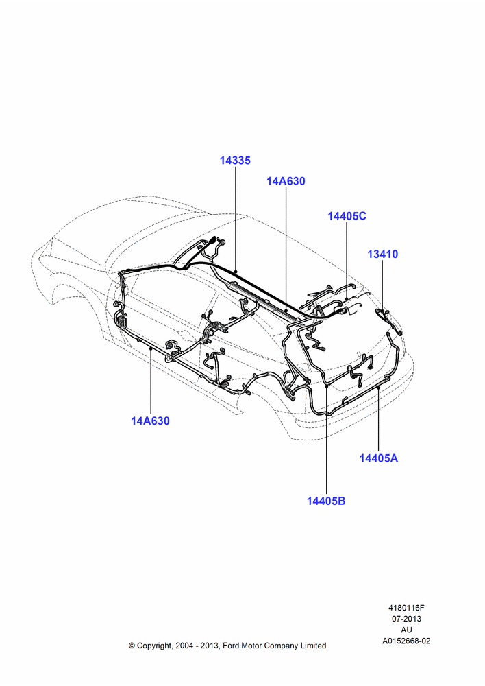 16F - Wiring - Body And Roof Console, 3 Door, 5 Door Sedan; 05/APR/2004-03/OCT/2005