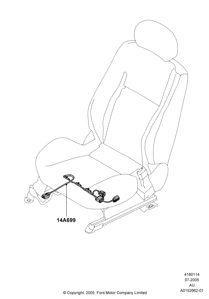 14C - Wiring - Seats; 18/JUL/2005-27/AUG/2007