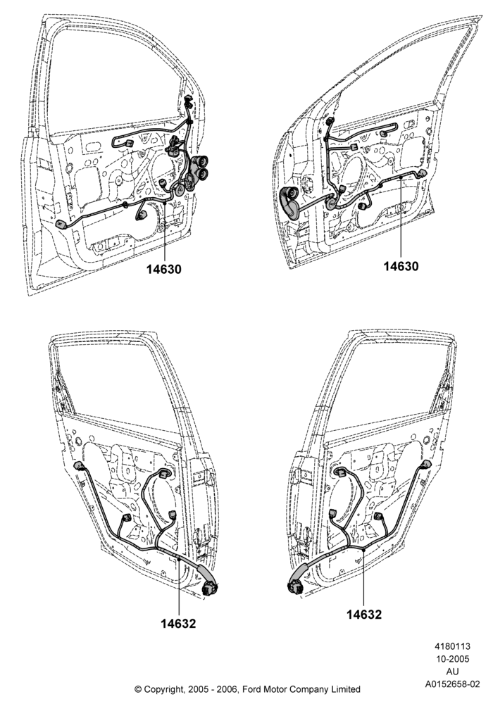 13L - Wiring - Body Closures, 5 Door Sedan; 03/OCT/2005-27/AUG/2007