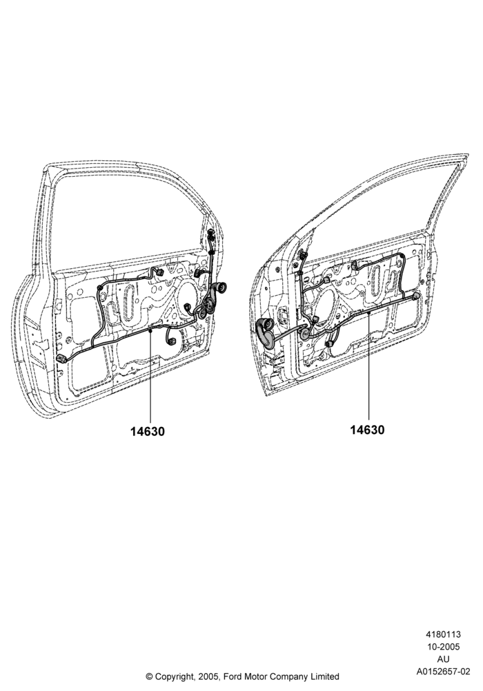 13K - Wiring - Body Closures, 3 Door; 03/OCT/2005-27/AUG/2007