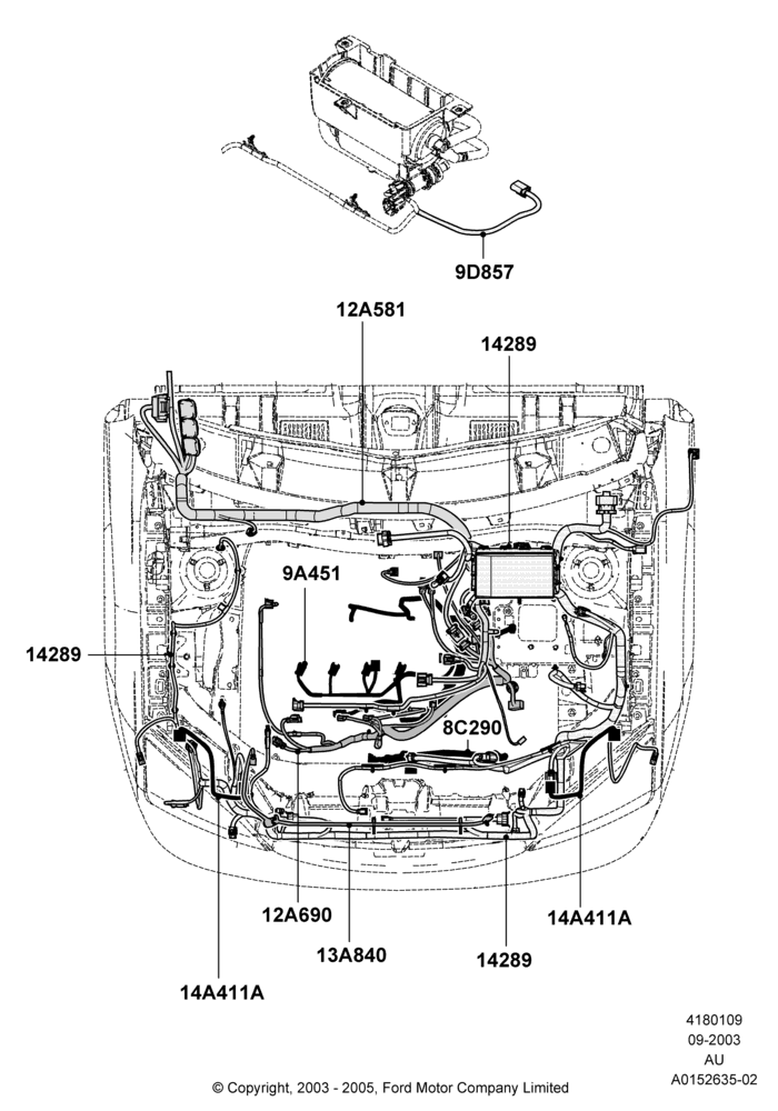 09B - Wiring - Engine And Transmission, Zetec 2.0 16V EFI, 2.0L Zetec VVT (170PS); 04/SEP/2003-05/APR/2004