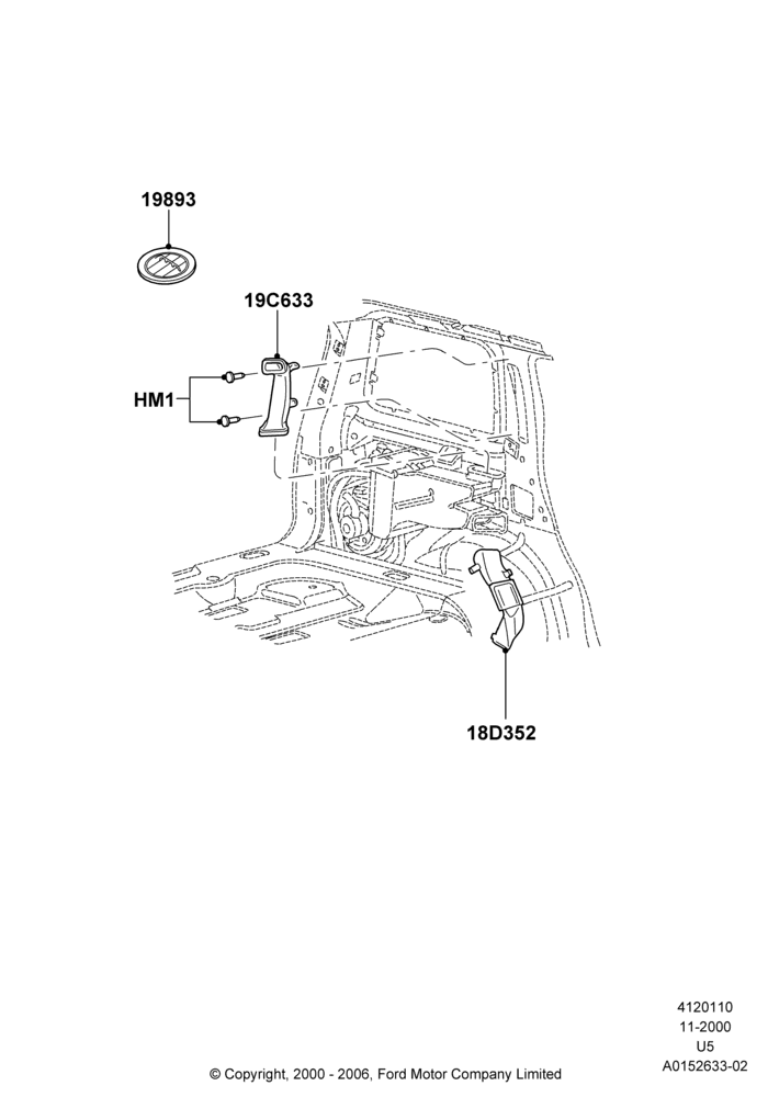 10 - AIR VENTS, DUCTS & LOUVRES - REAR, With Aux Overhead Heater And A/C; 13/NOV/2000-16/DEC/2010