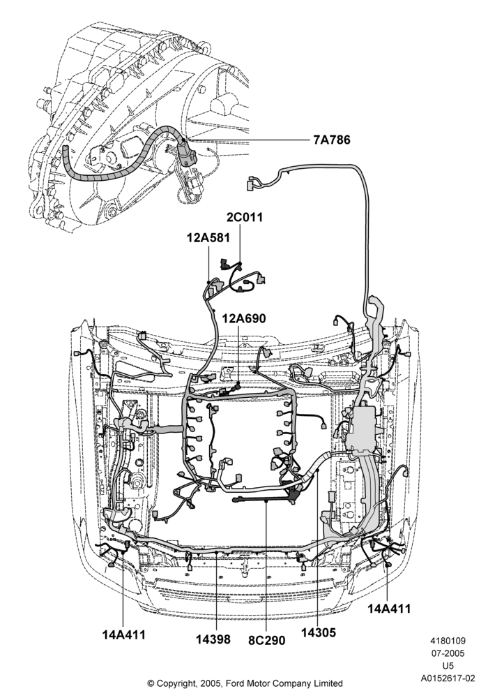 09D - Wiring - Engine And Transmission, 4.6L 3V V8; 19/JUL/2005-07/AUG/2006