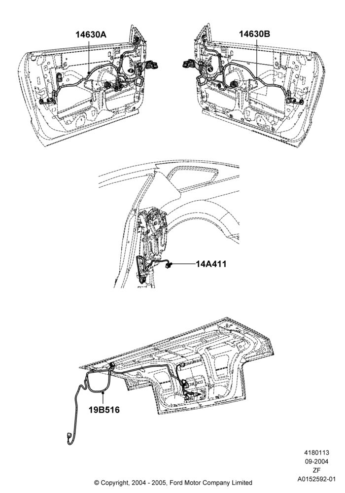13A - Wiring - Body Closures; 07/SEP/2004-05/JUN/2006