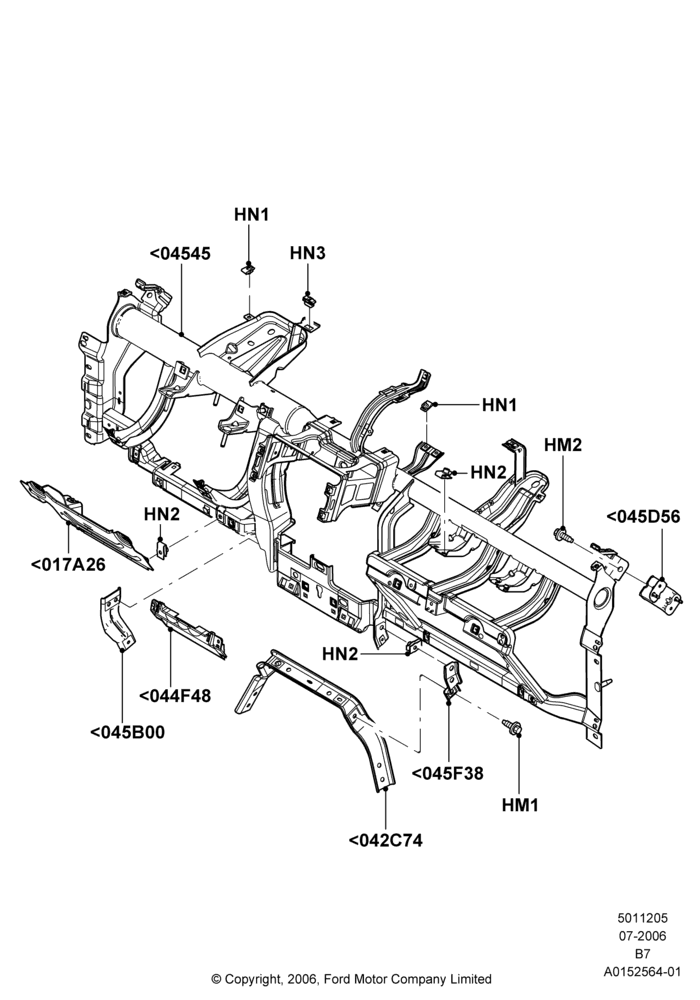 05E - Instrument Panel, Installation; 02/AUG/2006-30/JUN/2017