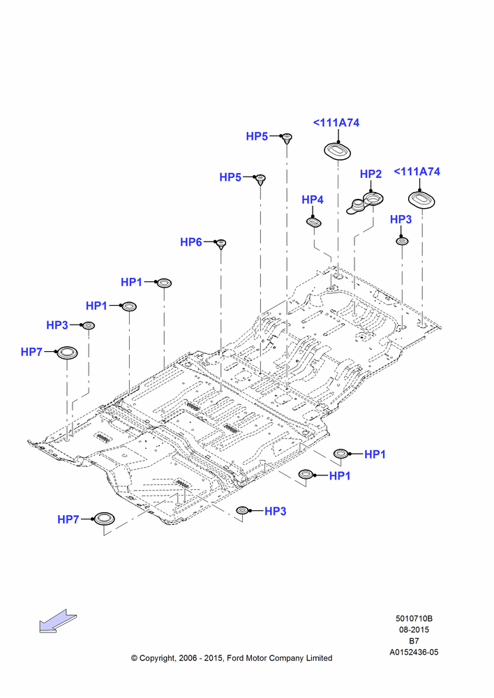 10B - Plugs - Floor Pan; 02/AUG/2006-30/JUN/2017