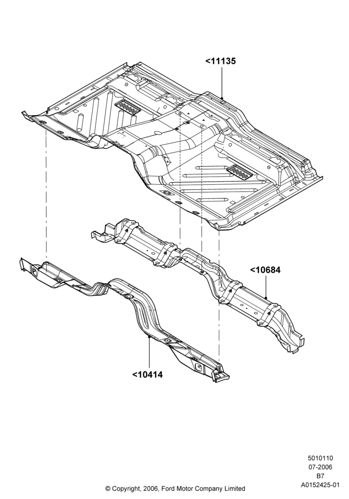 10B - Floor Pan - Front; 02/AUG/2006-30/JUN/2017