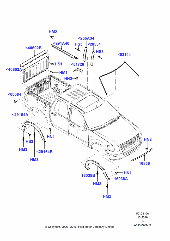 10A - Body Mouldings, Less Version Packages; 30/JAN/2006-29/OCT/2010