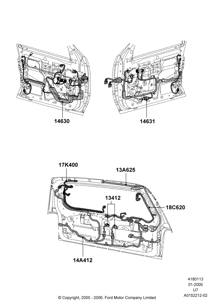 13B - Wiring - Body Closures; 04/MAR/2002-09/MAY/2003