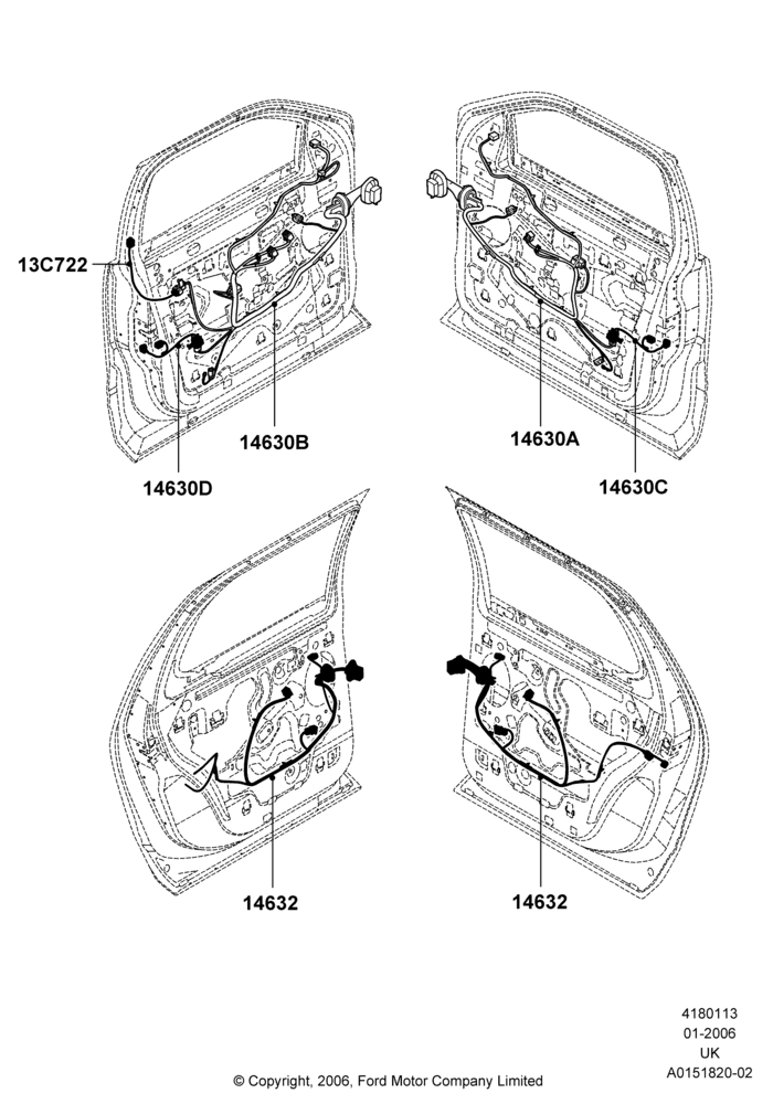 13 - Wiring - Body Closures; 30/JAN/2006-29/OCT/2010