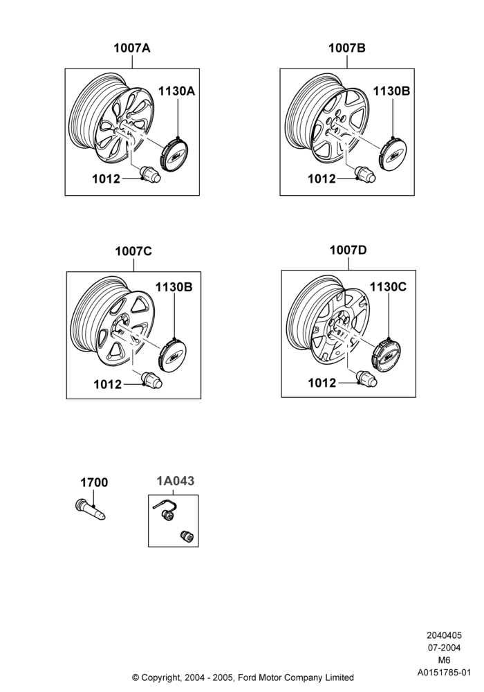 05X - Wheels, Accessory, Additional Parts May Be Required, Refer To The Installation Instructions Found Under Tech Specs At The Genuine Ford Accessory (GFA) Web Site, See Vehicle Restrictions And Modification Requirements, www.fordaccessoriesstore.com, www.mercuryaccessories.com; 26/JUL/2004-01/MAY/2006