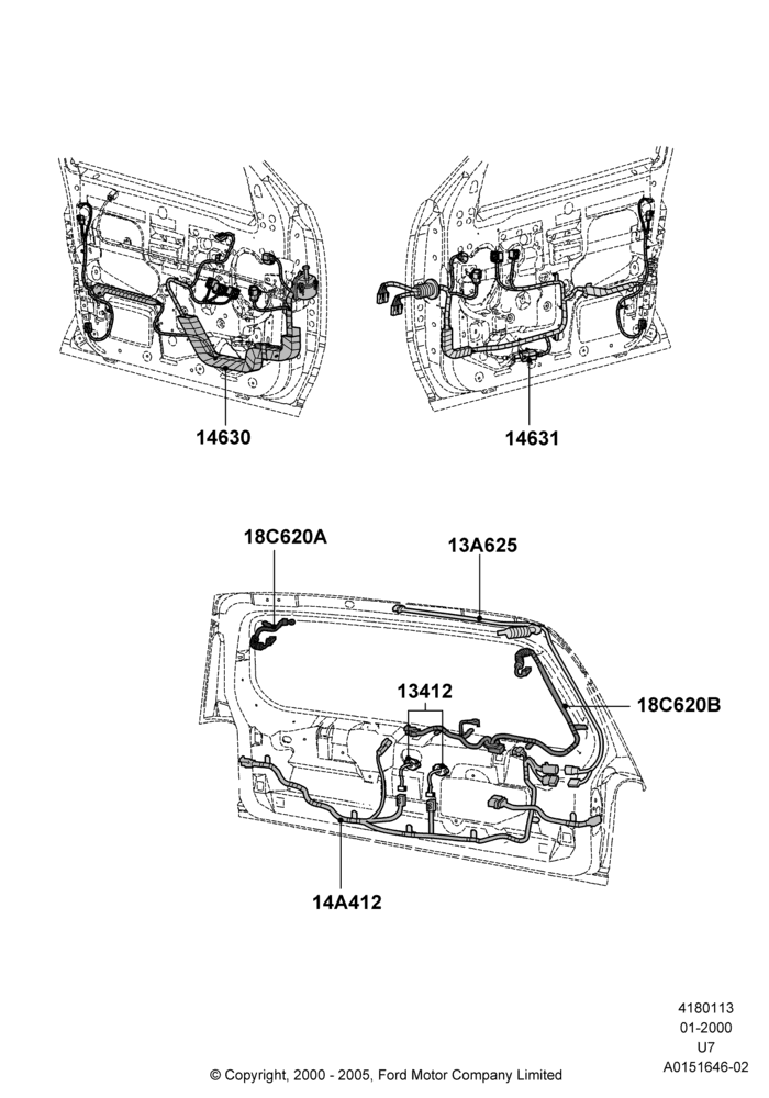 13A - Wiring - Body Closures; 31/JAN/2000-04/MAR/2002