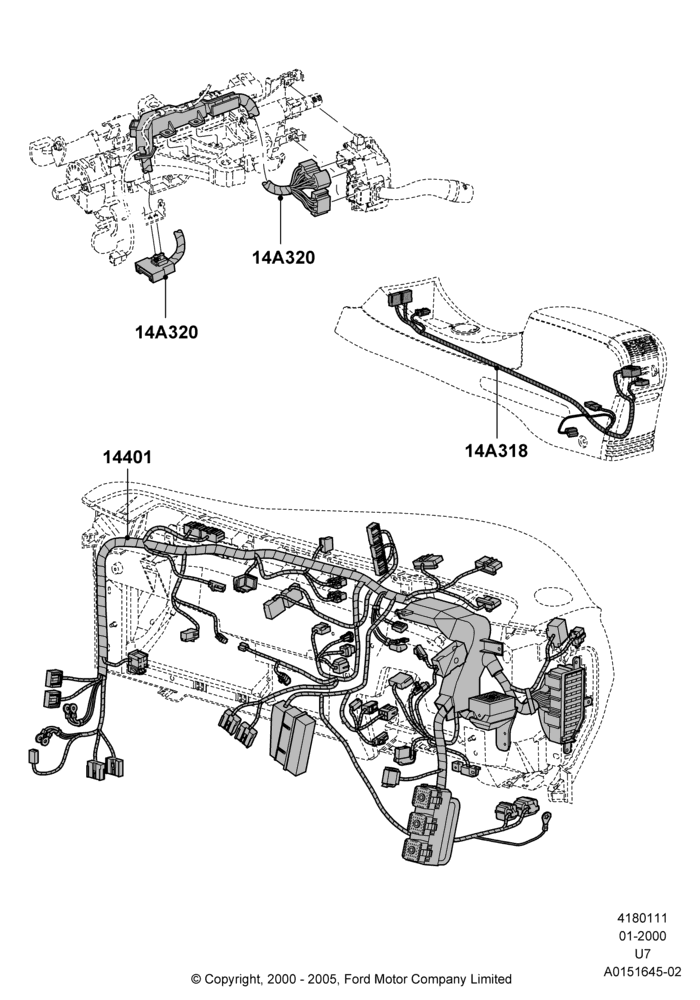 11 - Wiring - Dash And Floor Console; 31/JAN/2000-09/MAY/2003