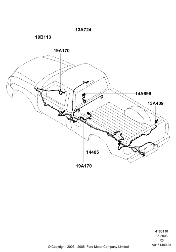 16A - Wiring - Body And Roof Console, Regular Cab; 04/AUG/2003-16/DEC/2011