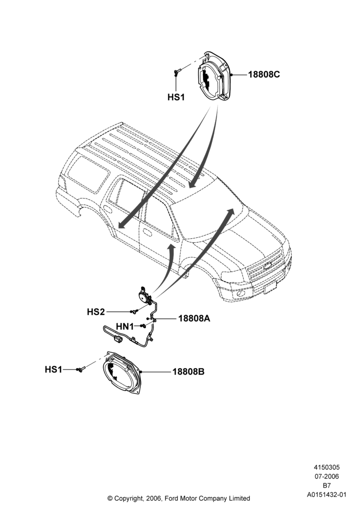 05C - Speakers, Premium Sound System; 02/AUG/2006-11/AUG/2014