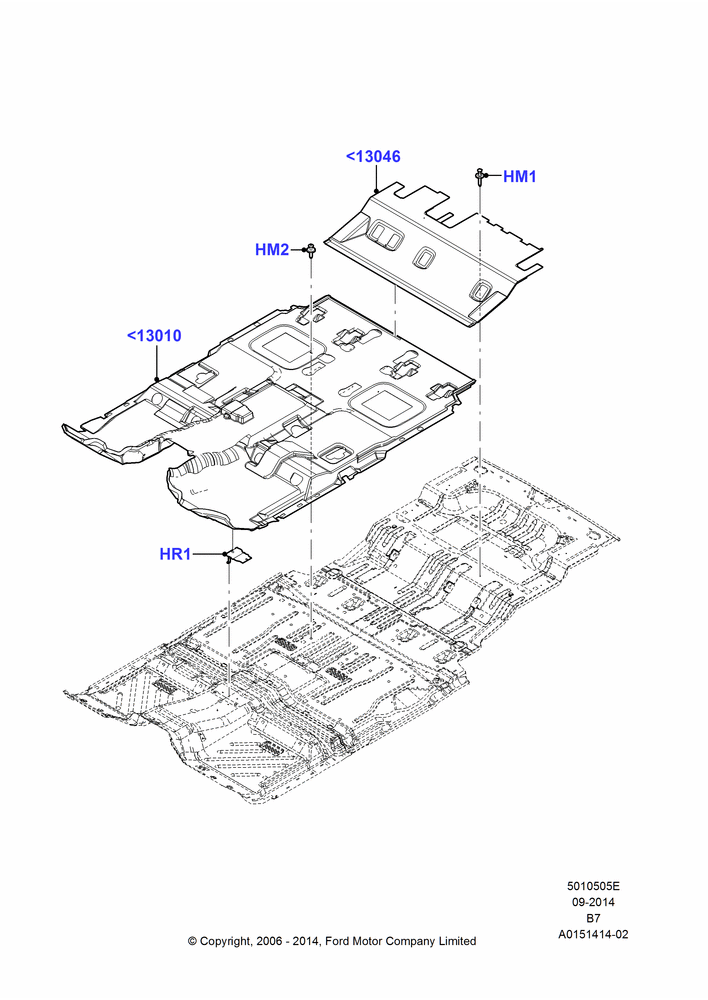 05E - Floor Trim, Regular Wagon, Vinyl Floor Covering, Production Installed; 02/AUG/2006-11/AUG/2014