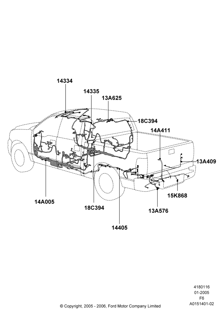 16L - Wiring - Body And Roof Console, Lincoln Mark LT; 31/JAN/2005-16/JUL/2008