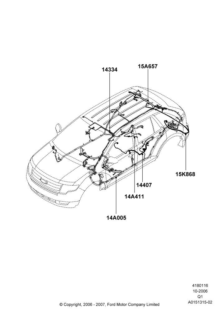16A - Wiring - Body And Roof Console, Ford Series; 06/NOV/2006-12/JUL/2010