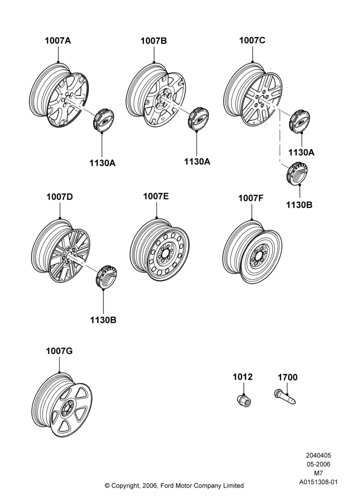 05B - Wheels, With 16" Wheels; 01/MAY/2006-08/JAN/2007