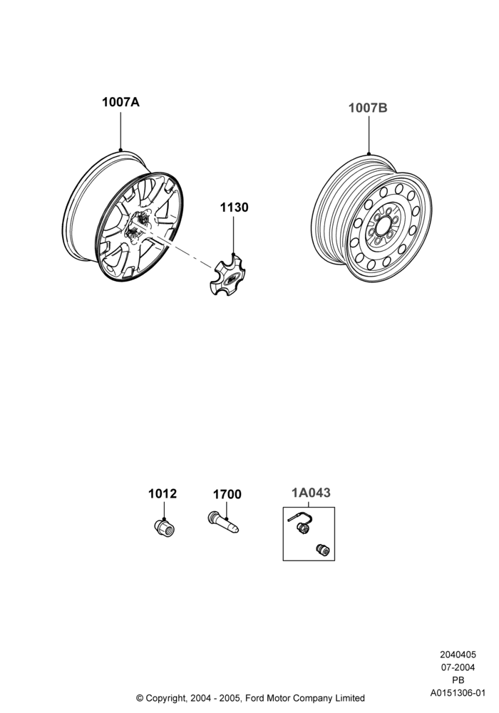 05B - Wheels, With 18" Wheels; 12/JUL/2004-04/JUN/2007