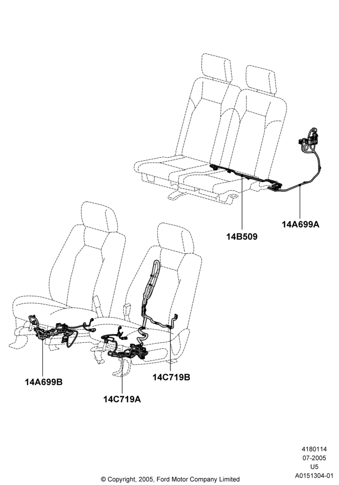 14B - Wiring - Seats; 19/JUL/2005-07/AUG/2006