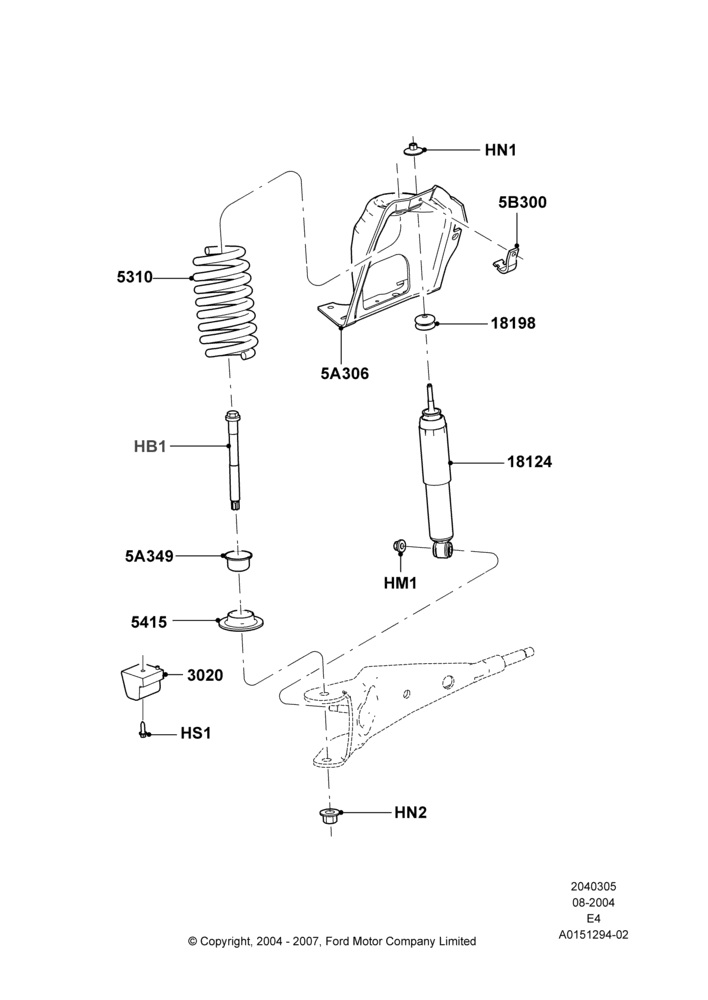 05C - Front Suspension Struts and Springs, Ford 450 Series; 02/AUG/2004-16/OCT/2006