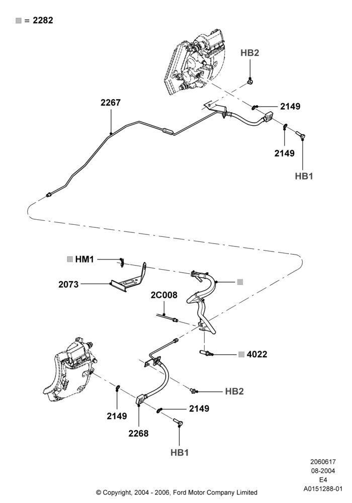 17E - REAR BRAKE LINES, Ford 450 Series; 02/AUG/2004-06/AUG/2007