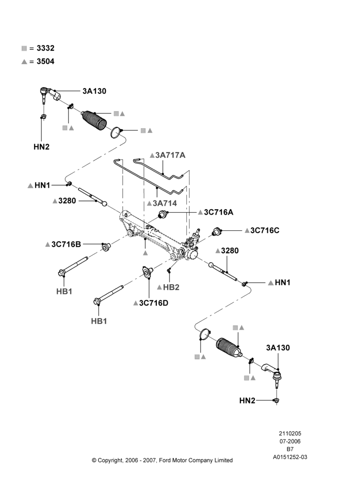 05B - Steering Gear; 02/AUG/2006-15/SEP/2008