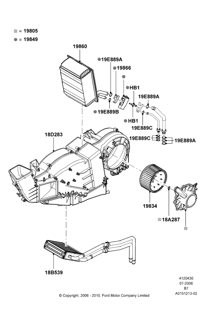 30C - Auxiliary A/C Internal Components, 119"/3023MM Wheelbase; 02/AUG/2006-30/JUN/2017
