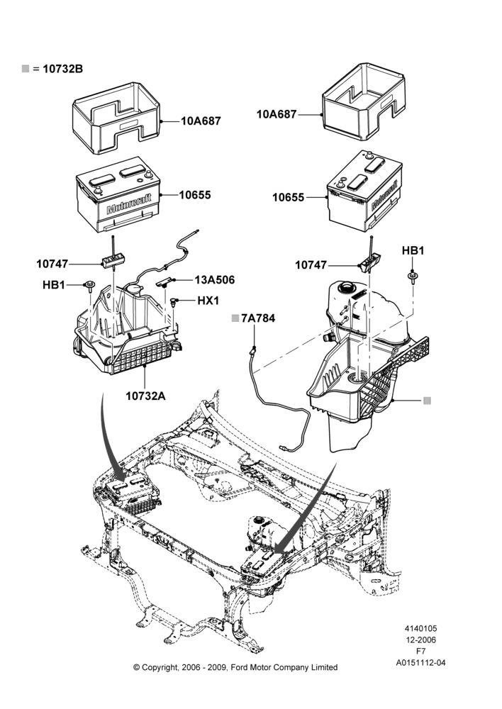 05C - Battery and Mountings, 6.4L Diesel V8 Twin Turbo; 18/DEC/2006-12/FEB/2010